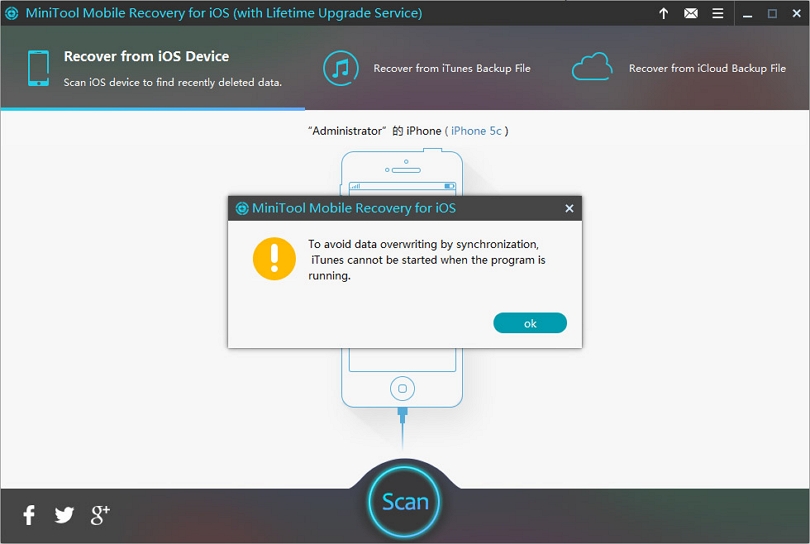 iOS 用 MiniTool Mobile Recovery (Mac)