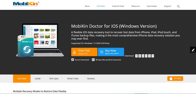 iOS 用 MobiKin Doctor | iOS データ復旧