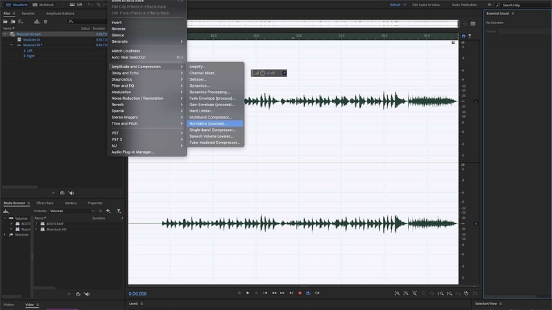 Adobe Audition でヒスノイズを除去する手順 2