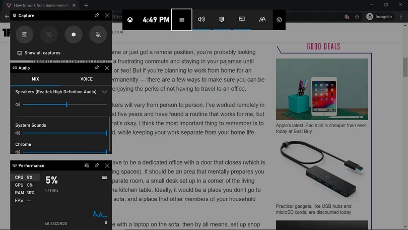 Windows 用 Xbox ゲーム バー ステップ 2 | PC での画面記録