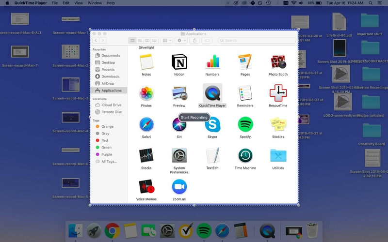 Quicktime の手順 5 | スクリーンキャスト Mac