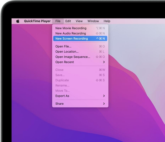 Quicktime の手順 2 | スクリーンキャスト Mac