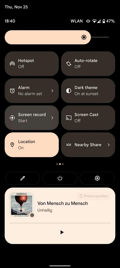 組み込みのスクリーン レコーダーを使用する手順 1 | YouTube Android からオーディオを録音する