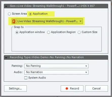 Adobe スクリーン レコーダー ステップ 2 | PC 用 Adobe スクリーン レコーダー