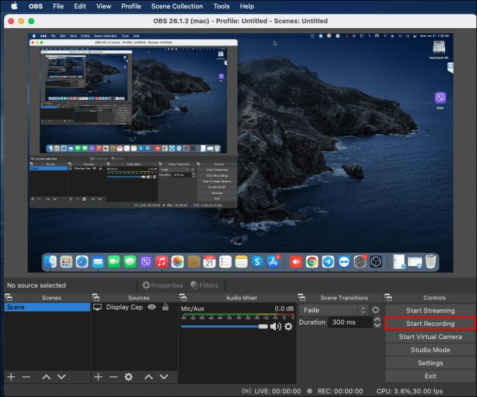 OBS Studio ステップ 4 | Mac で OBS を使用して画面を録画する方法