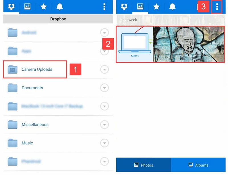 Dropbox 経由の手順 4 | Lenovo Android フォン データ復旧ソフトウェア