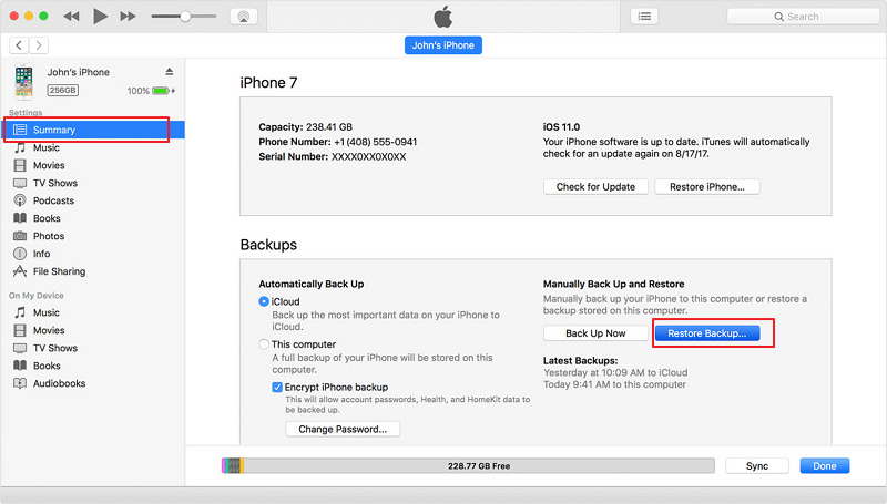 iTunes バックアップを使用 | バックアップなしで iPhone から削除されたメモを復元する方法