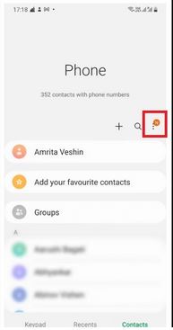 連絡先アプリを使用する手順 2 | 削除された電話番号を Android から復元する