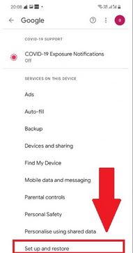 Google アカウントを使用する手順 2 | 削除された電話番号を Android から復元する