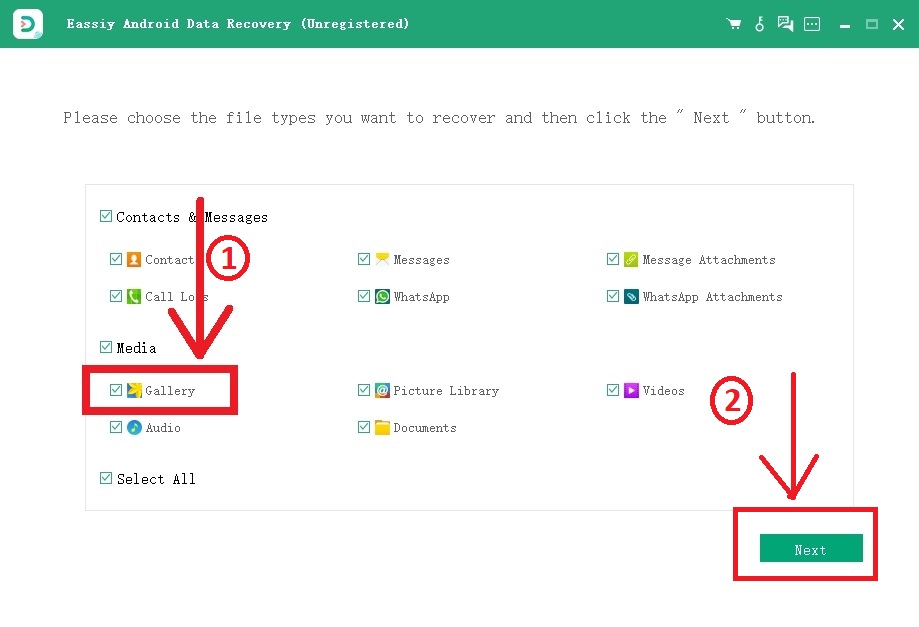 eassiy androidデータ復旧ステップ3を使用する | バックアップなしで永久に削除された写真をAndroidから復旧する