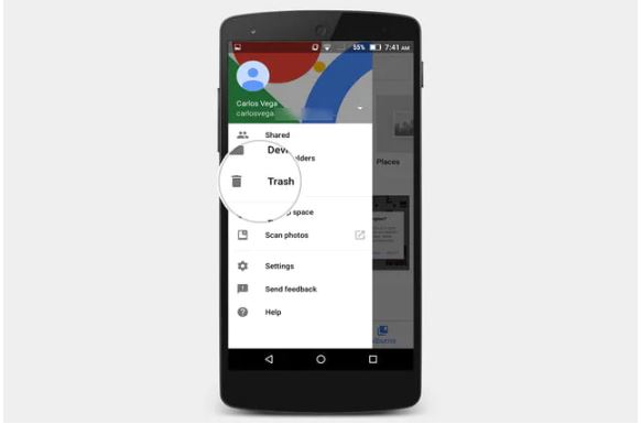 Google フォトの使用 | 削除した写真を Android から復元