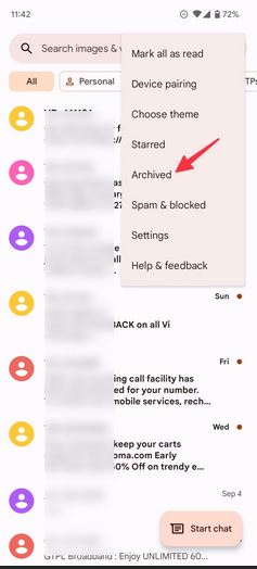 アーカイブの確認手順 2 | 削除されたテキスト メッセージを Android から取得する