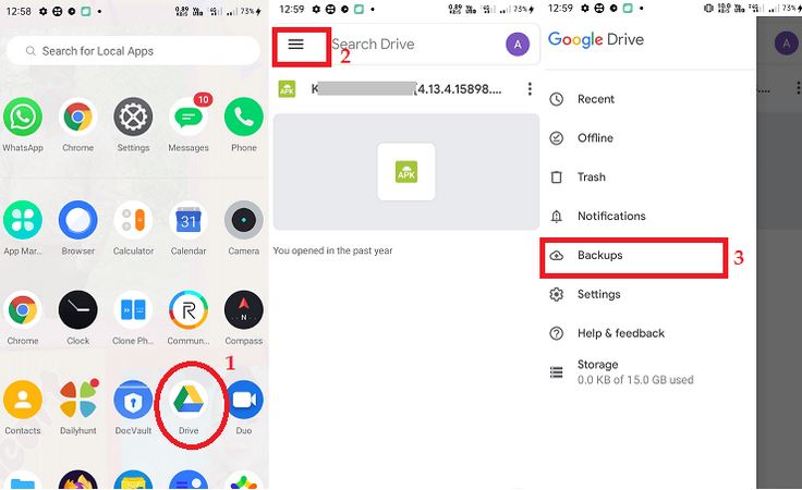 Google ドライブを使用 | 削除されたテキスト メッセージを Android から取得
