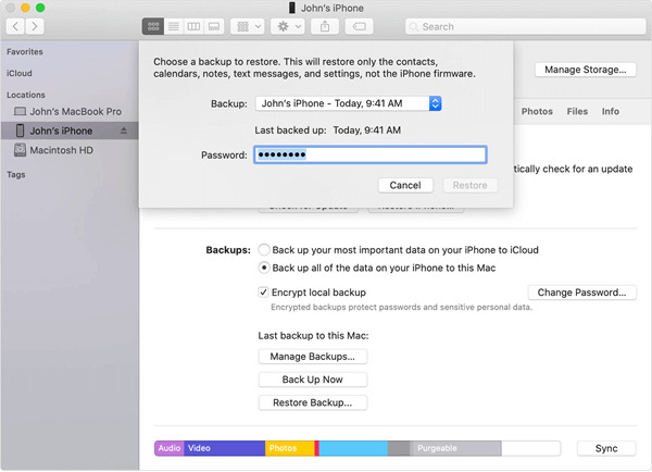 iTunes バックアップを使用 | バックアップなしで iPhone から削除されたビデオを復元