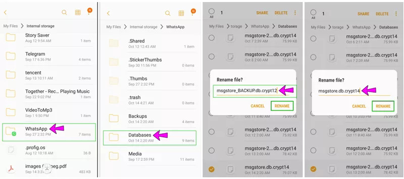 ローカルバックアップからステップ1 | 削除されたWhatsAppオーディオをAndroidから復元