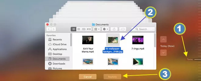 Time Machine バックアップの手順 2 | Mac のゴミ箱を復元する
