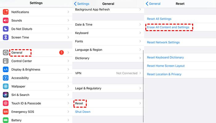 iCloud 経由 ステップ 1 | 工場出荷時設定にリセットした後、iPhone からデータを回復する