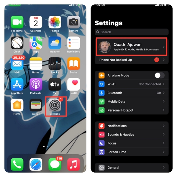 リセット手順 1 | iCloud から iPhone のバックアップを復元する