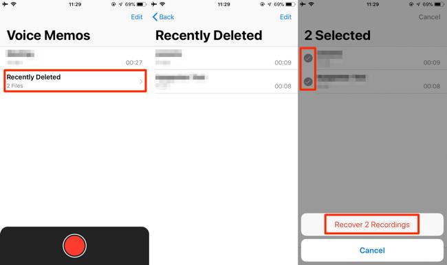 バックアップ付き | 削除されたボイスメモをiPhoneで復元