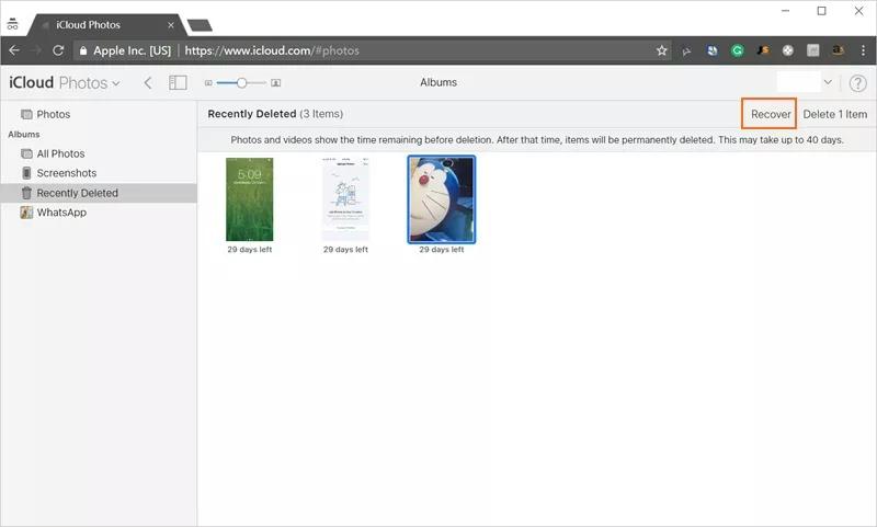 公式ステップ3 | iCloudから写真を復元する方法