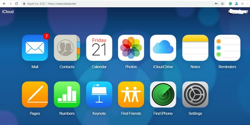 iCloud.com からステップ 2 | iCloud ビデオの復元