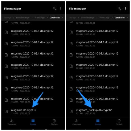 ローカルバックアップからステップ3 | Androidで削除されたWhatsApp通話履歴を復元する方法