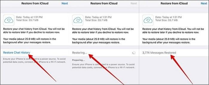 WhatsApp バックアップ手順 3 | iPhone WhatsApp データ復旧