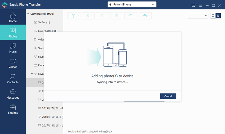 PCからiOSにデータを復元する手順4