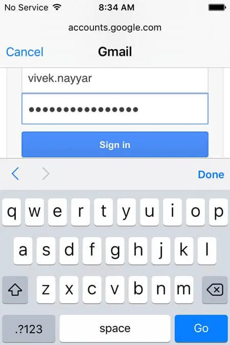 Gmail経由の手順4 | コンピューターを使わずにiPhoneで削除された連絡先を復元する