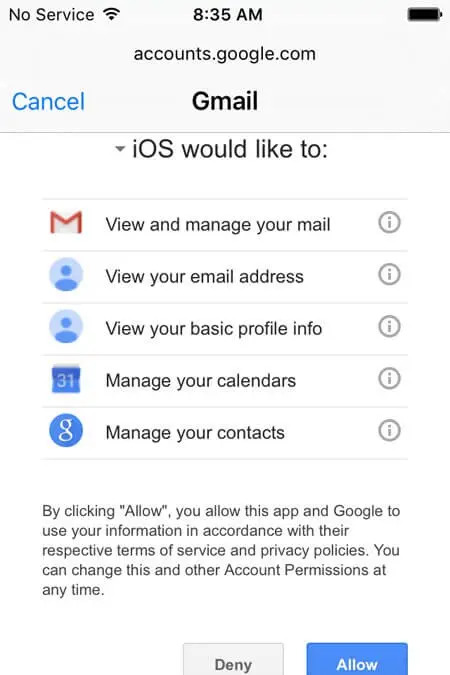 Gmail経由ステップ5 | コンピューターなしでiPhoneから削除された連絡先を復元する