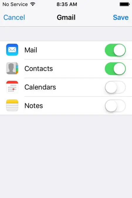 Gmail経由ステップ8 | コンピューターなしでiPhoneから削除された連絡先を復元する