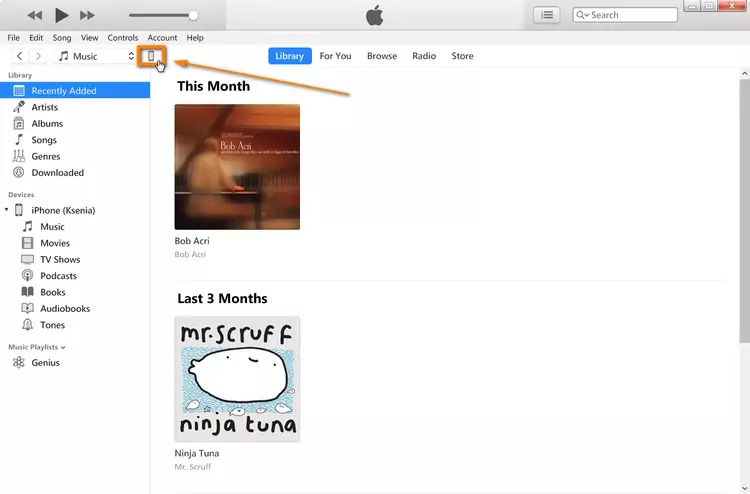 iTunesから削除されたメッセージを回復する手順1 | iPhoneから削除されたテキストメッセージを取得する