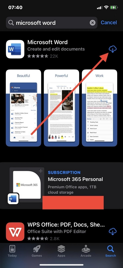 iOSデバイスで未購入のアプリを取得する手順3 | iPhoneで削除されたアプリを回復する