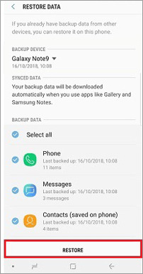 Samsung Cloud の使用 | 削除された連絡先を Android から復元