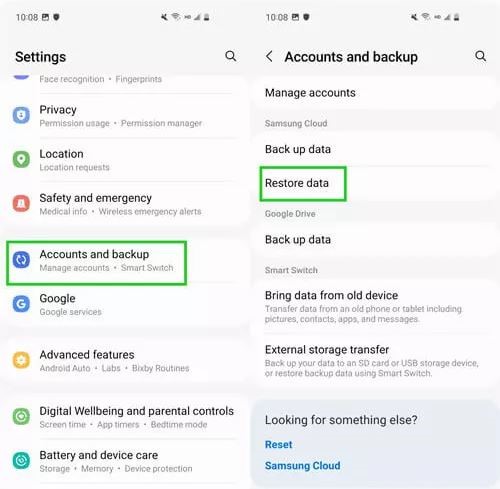 Samsung Cloud の使用 | Samsung インターネット ブラウザの履歴の回復