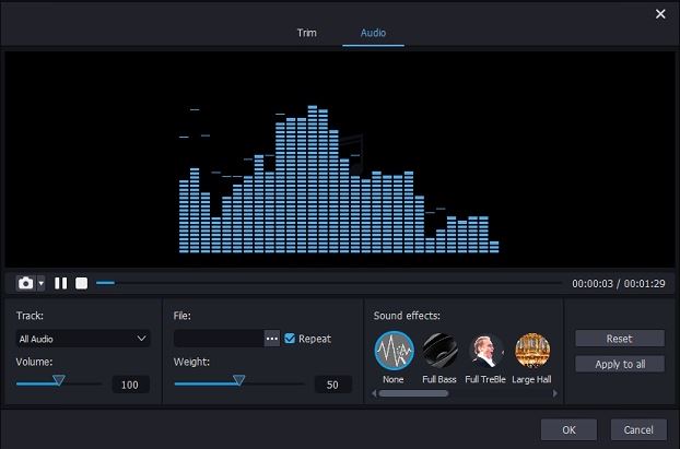 Joyoshare メディアカッター ステップ 3 | MP3 のビットレートを変更する