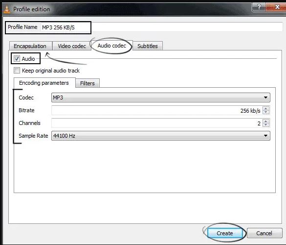 VLC メディア プレーヤー ステップ 5 | MP3 のビットレートを変更する