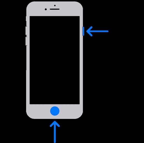 タッチIDとサイドボタン付き | iPhoneのスクリーンキャプチャ