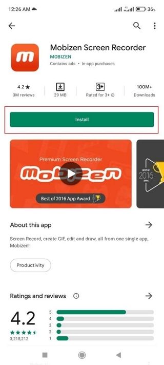Mobizen ステップ 1 | Android で画面を録画する方法