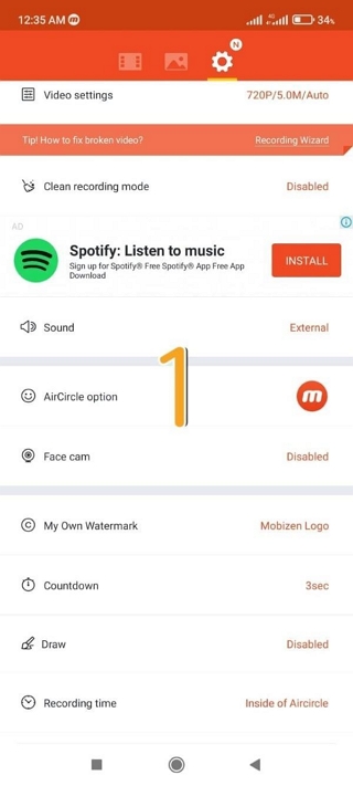 Mobizen ステップ 3 | Android で画面を録画する方法