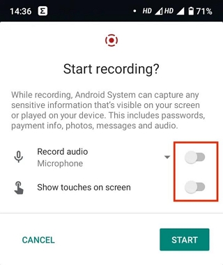 アプリなしでAndroidの画面を録画する手順2 | Androidで画面を録画する方法