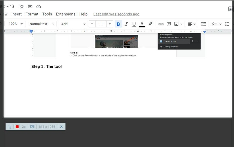 キャプチャー to GIF を使用する手順 3 | Mac で画面 GIF を記録する