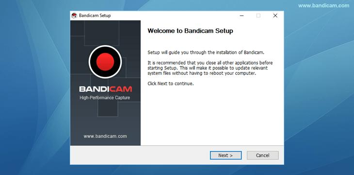 Bandicam スクリーン レコーダー ステップ 1 | ゲーム バーなしで Windows 10 の画面を録画する