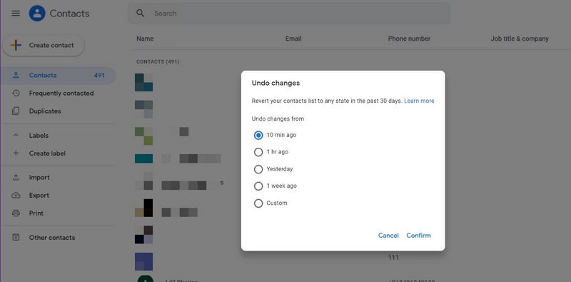 Gmail アカウントの使用 | SIM カードの連絡先の回復
