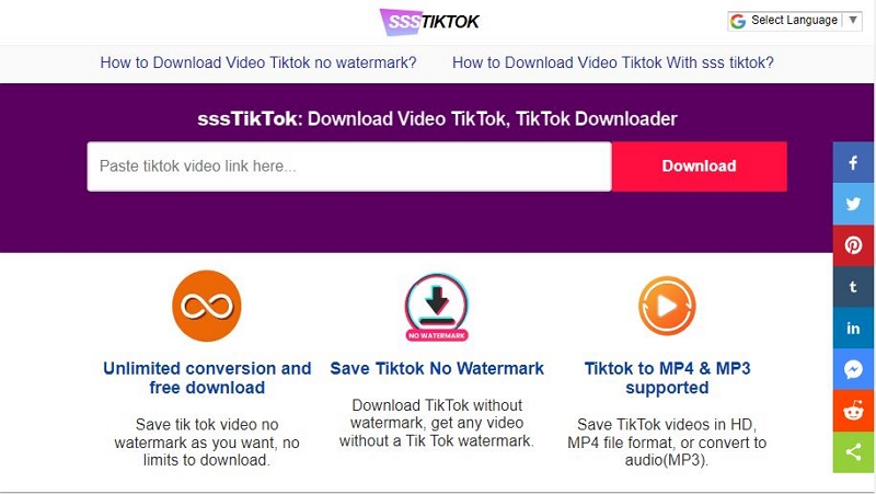 SSSTikTok | tiktok を mp4 に変換