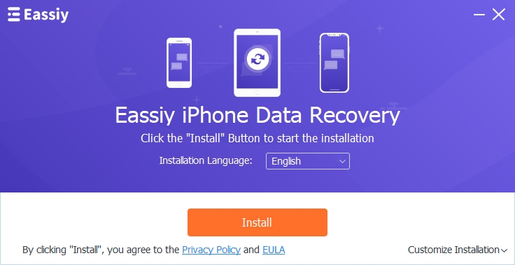 eassiy iphoneデータ復旧をインストールする