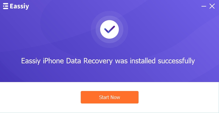 eassiy iphoneデータ復旧のインストールが成功しました