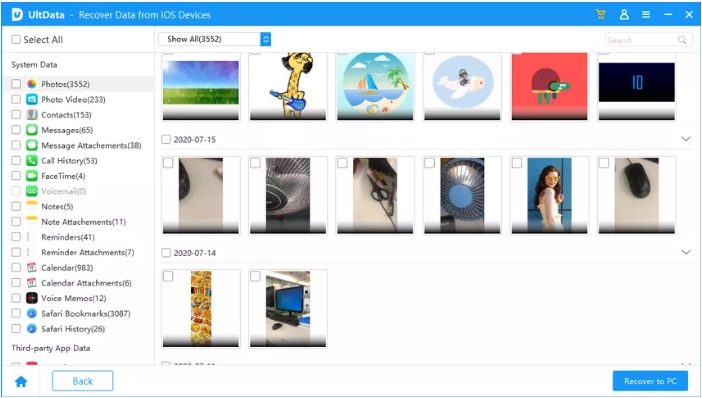 Tenorshare UltData | iCloud ビデオの復元