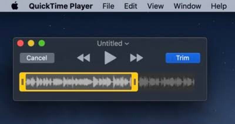 QuickTime で MP3 をトリミングする手順 3