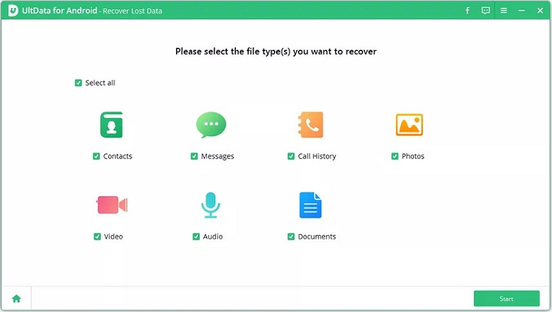 インターフェース | tenorshare android データ復旧